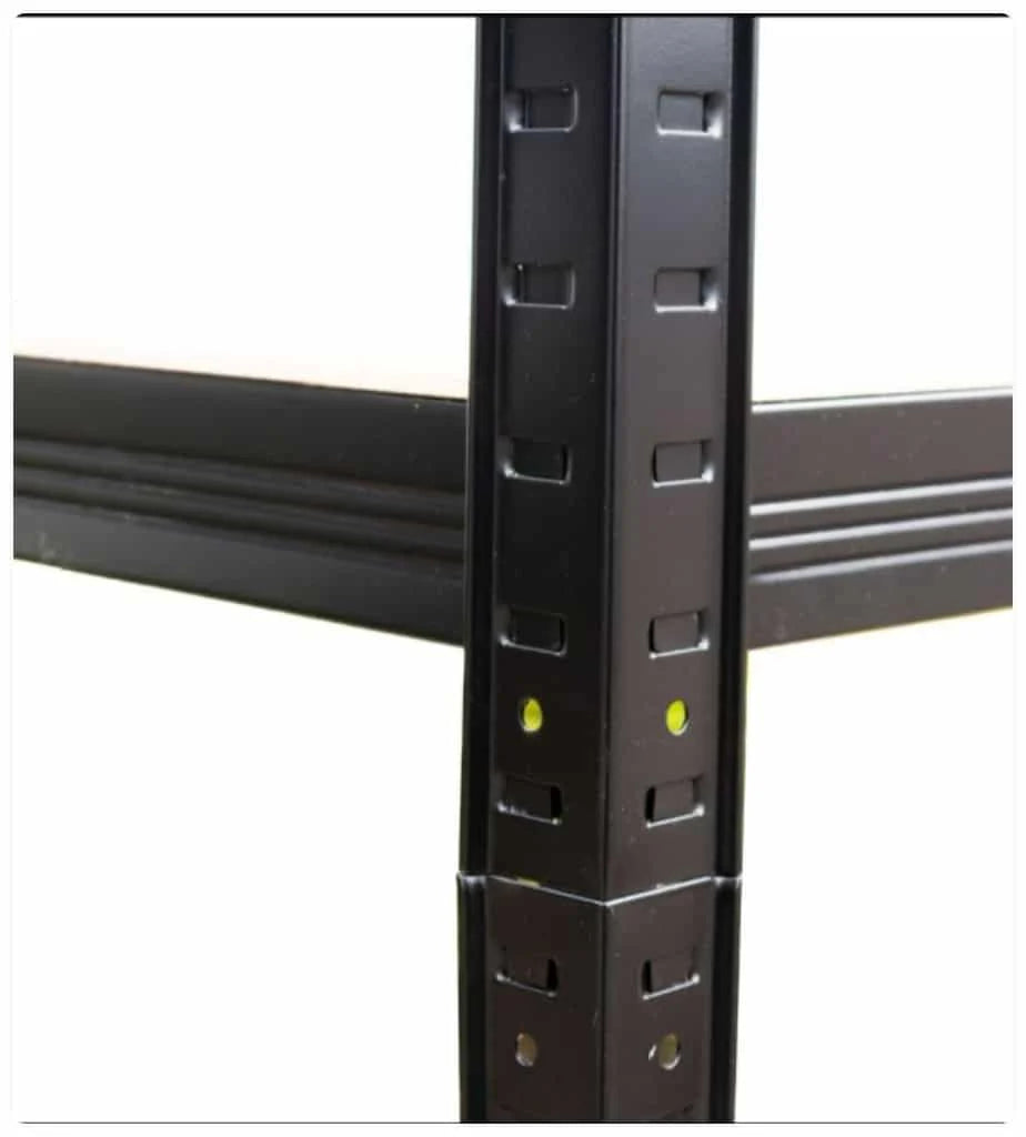Estante Metálico 180x90x40 Negro 500 Kg | Rack Organizador Multiuso para Bodega, Hogar y Oficina