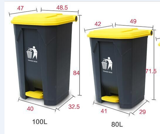 Basurero con Pedal 100 Litros Plástico Resistente para Cocina Hogar Oficina