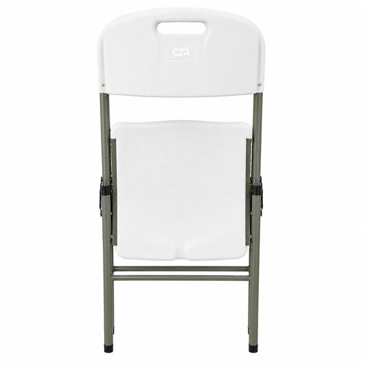 Silla Plegable Plástica Reforzada 200 kg Blanca para Eventos