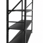Estante Industrial Metálico Negro 200x200x60 cm 800 Kg