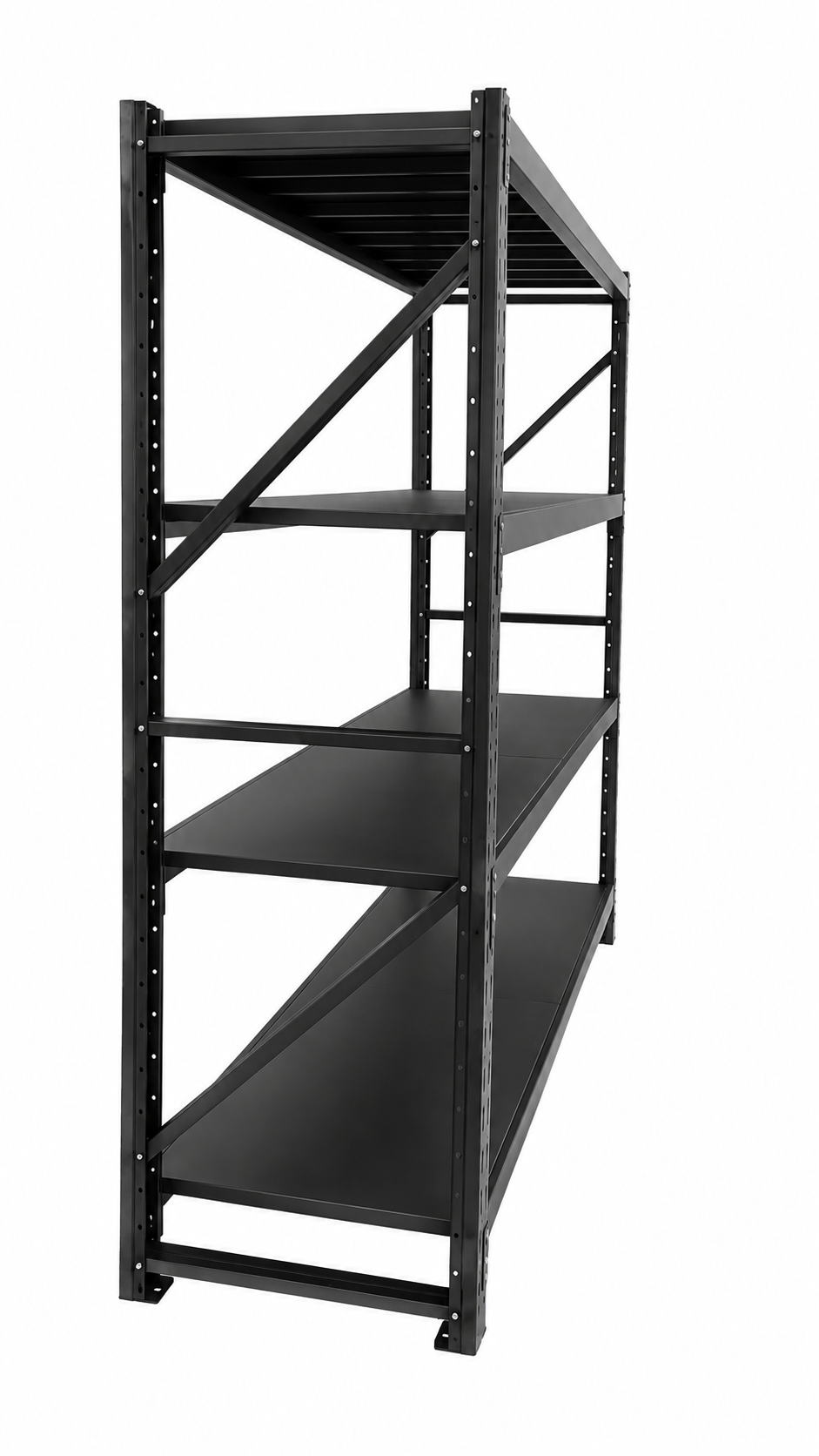 Estante Industrial Metálico Negro 200x200x60 cm 800 Kg