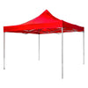 Toldo Lona Cubre 3x3 Rojo – Impermeable y Estructura de Fierro Negro