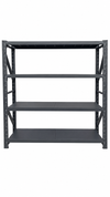 Estante Industrial Metálico Negro 200x200x60 cm 800 Kg