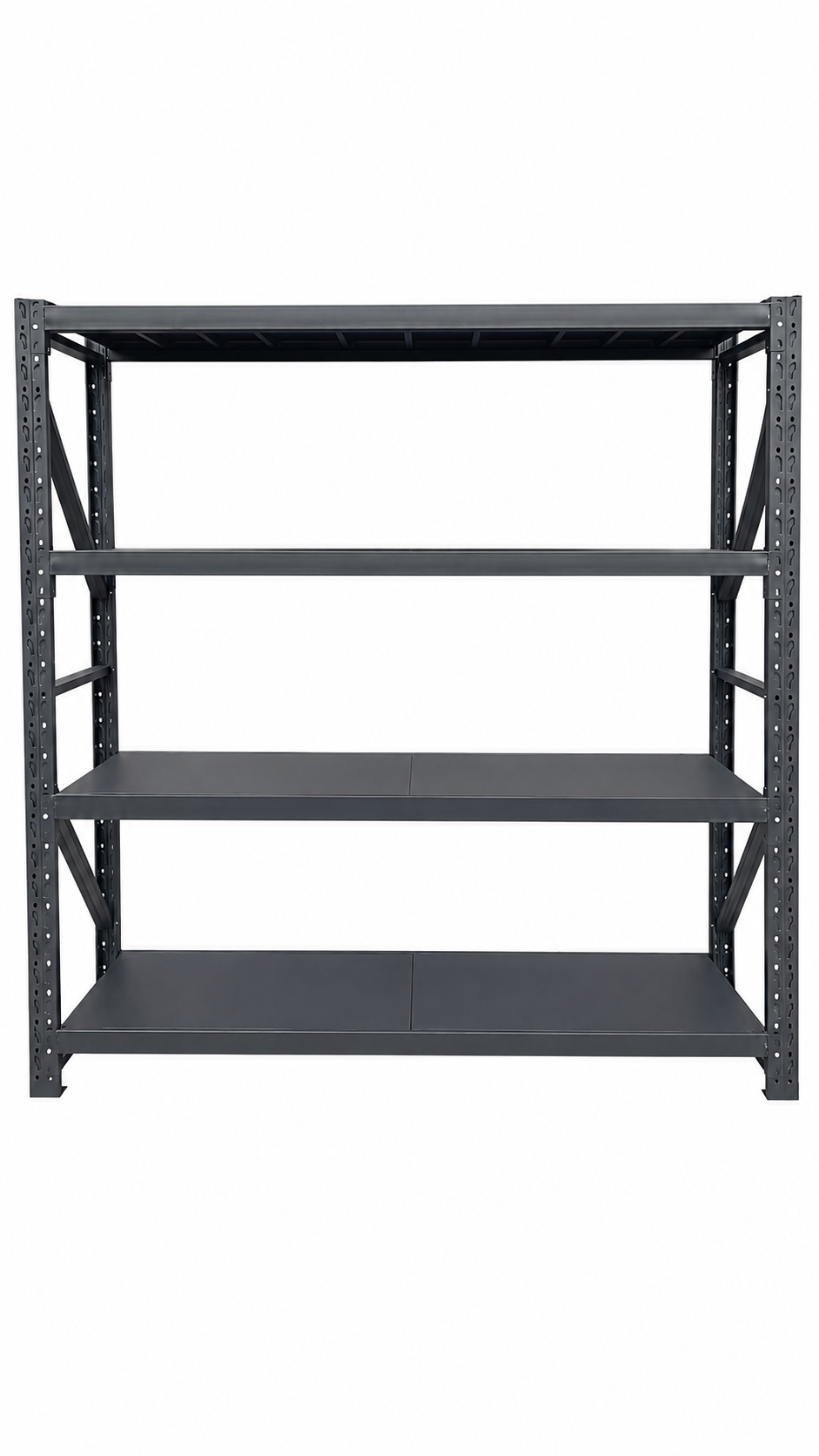 Estante Industrial Metálico Negro 200x200x60 cm 800 Kg