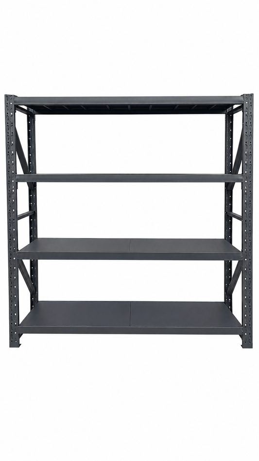 Estante Industrial Metálico Negro 200x200x60 cm 800 Kg