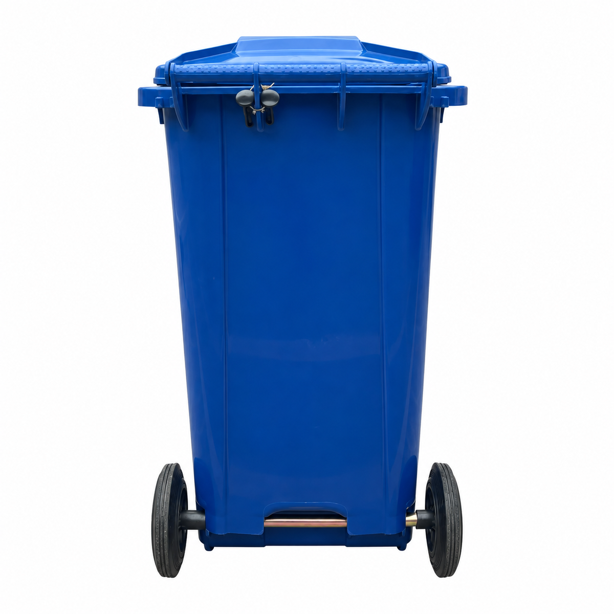 Basurero Azul de 240 Litros con Tapa y Ruedas