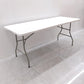 Mesa Plegable Blanca 180x70x74 cm Reforzada con Estructura de Acero para Eventos, Camping y Hogar