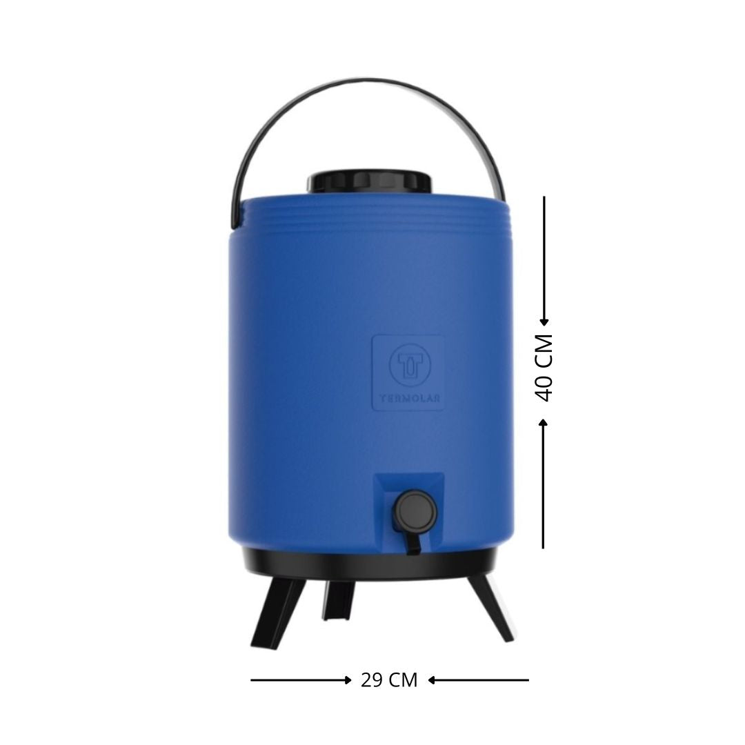 Termo Termolar Maxitermo 12 Litros Azul con Llave y Patas Retráctiles