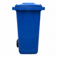 Basurero Azul de 240 Litros con Tapa y Ruedas