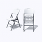 Silla Plegable Plástica Reforzada 200 kg Blanca | Silla para Eventos, Banquetería y Exterior
