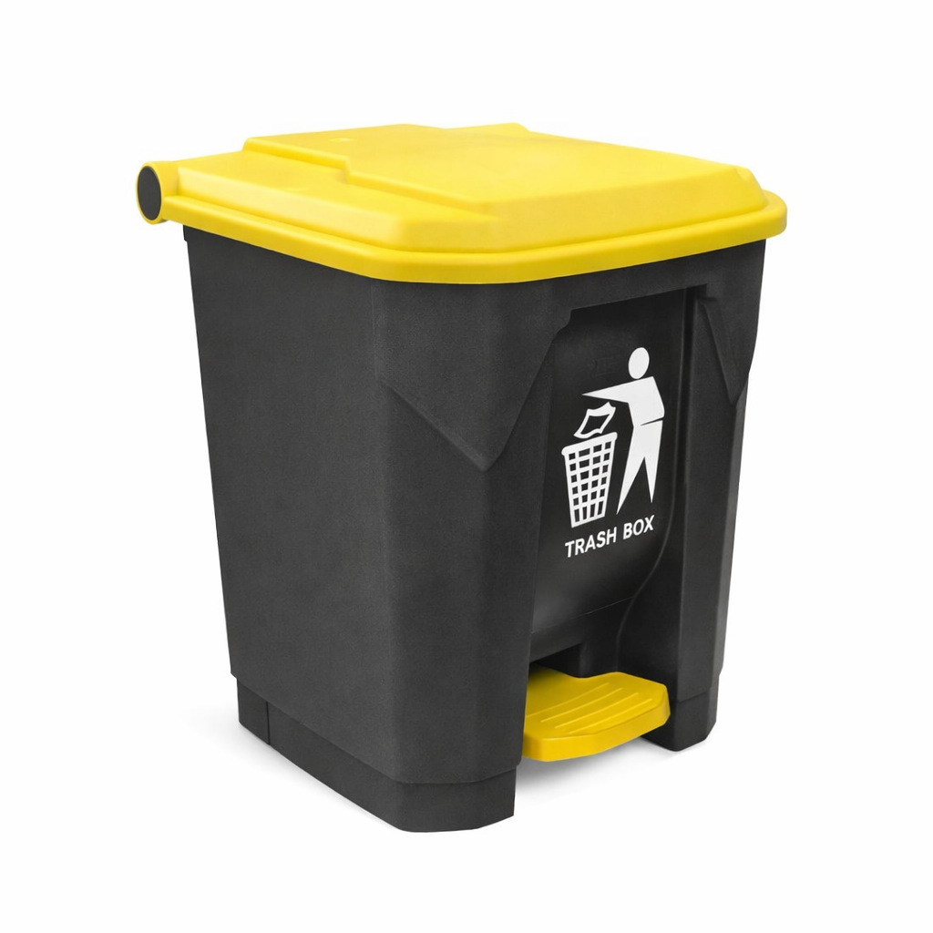 Basurero con Pedal 30 Litros Plástico Resistente Cocina Hogar Oficina