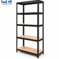 Estante Metálico 180x90x40 Negro 500 Kg | Rack Organizador Multiuso para Bodega, Hogar y Oficina