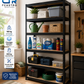 Estante Metálico 180x90x40 Negro 500 Kg | Rack Organizador Multiuso para Bodega, Hogar y Oficina