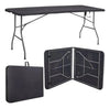 Mesa Plegable Negra 1.80 m Alta Resistencia – Práctica, Firme y Fácil de Transportar