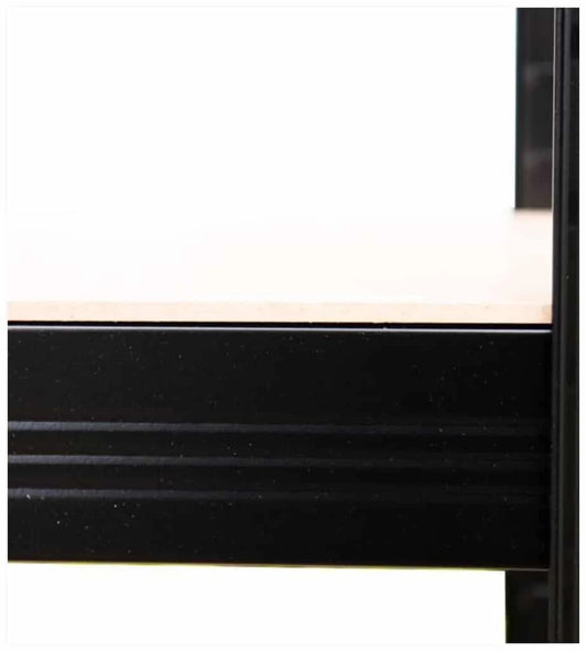 Estante Metálico 180x90x40 Negro 300 Kg | Rack Organizador Multiuso para Bodega, Hogar y Oficina