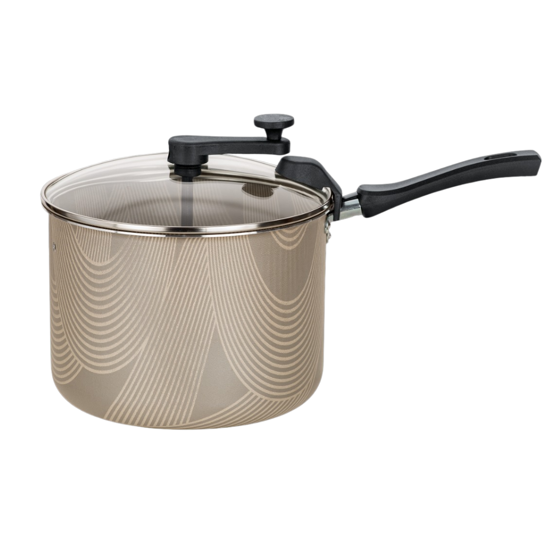 Olla para Cabritas Ramos Gris de Aluminio con Sistema Giratorio para Hacer Palomitas de Maíz