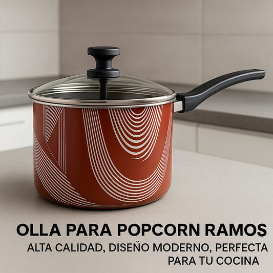 Olla de Cabritas Ramos Roja para Palomitas de Maíz | Olla Cabritera Manual
