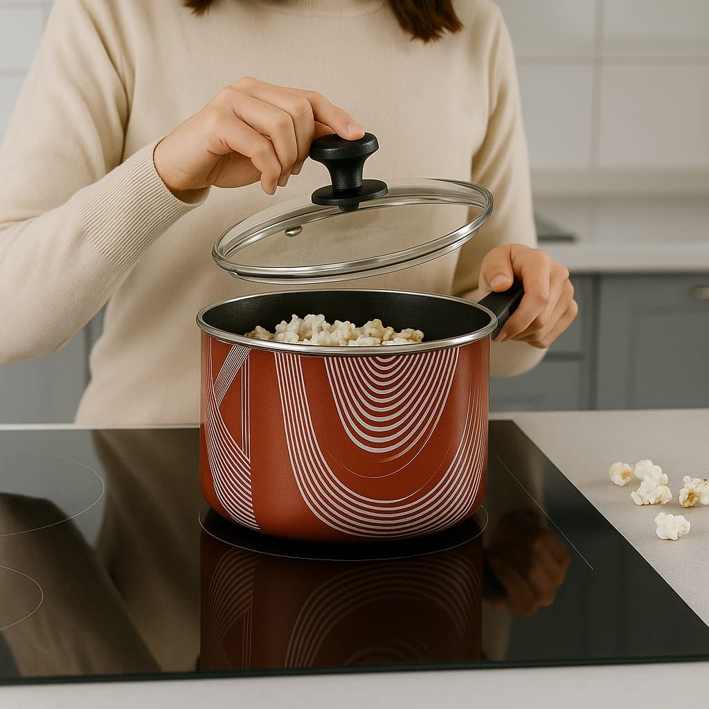 Olla de Cabritas Ramos Roja para Palomitas de Maíz | Olla Cabritera Manual