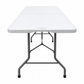 Pack 10 Mesas Plegables Blancas 180 cm Tipo Maleta para Eventos