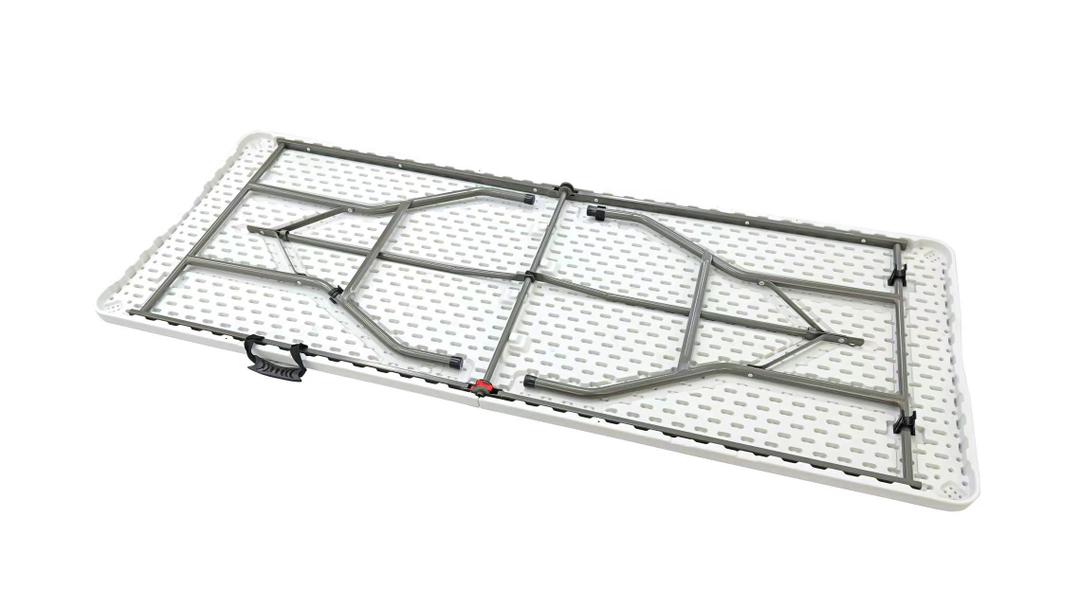 Mesa Plegable Blanca 180x70x74 cm Reforzada con Estructura de Acero para Eventos, Camping y Hogar