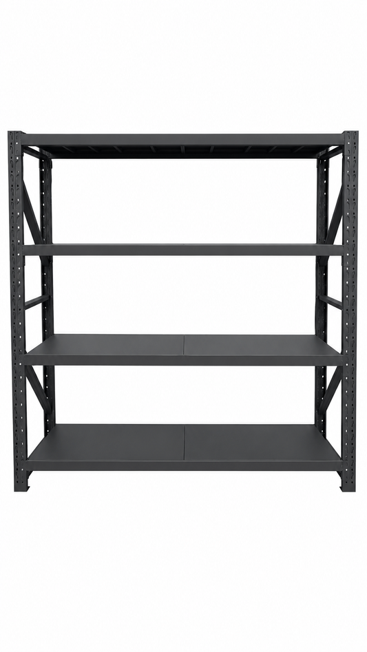 Estante Industrial Metálico Negro 200x200x60 cm 800 Kg