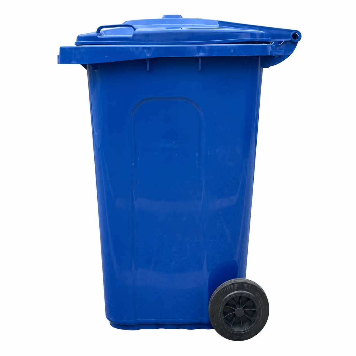 Basurero Azul de 240 Litros con Tapa y Ruedas