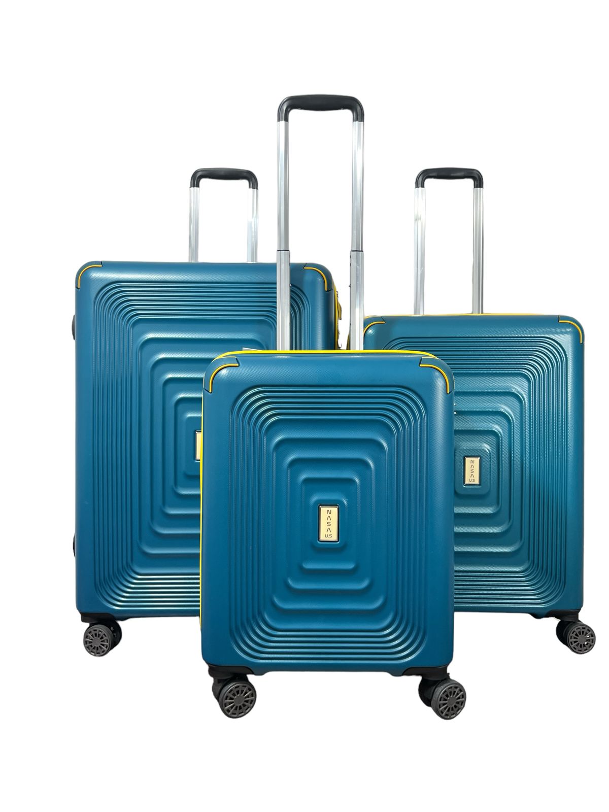 Set de Maletas Nasa Us Ring Verde Petróleo 10, 18, 23 KG