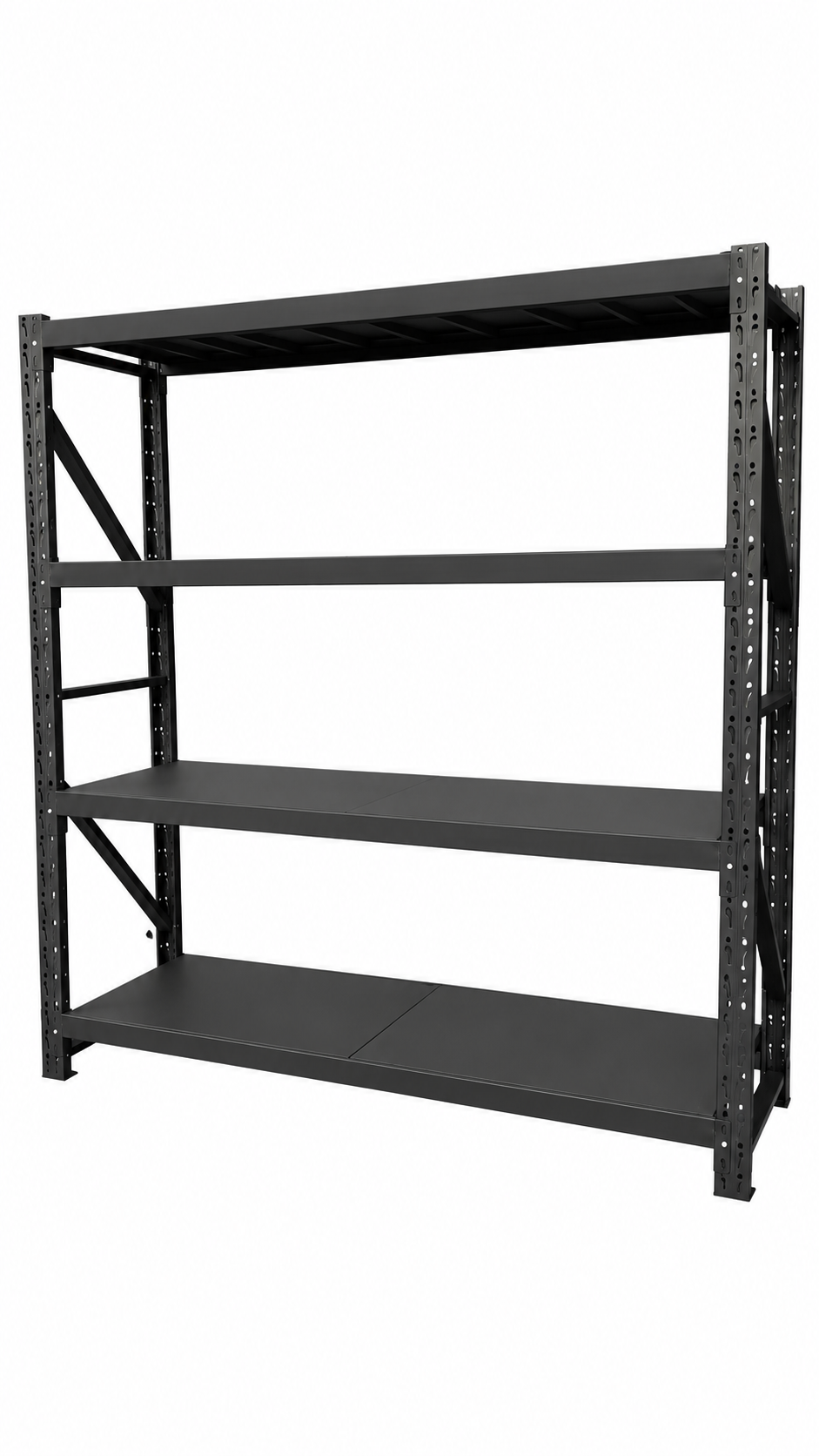 Estante Industrial Metálico Negro 200x200x60 cm 800 Kg