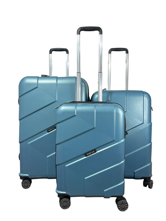 Set de Maletas Nasa Us Luggage Azul Metálico 10, 18, 23 KG